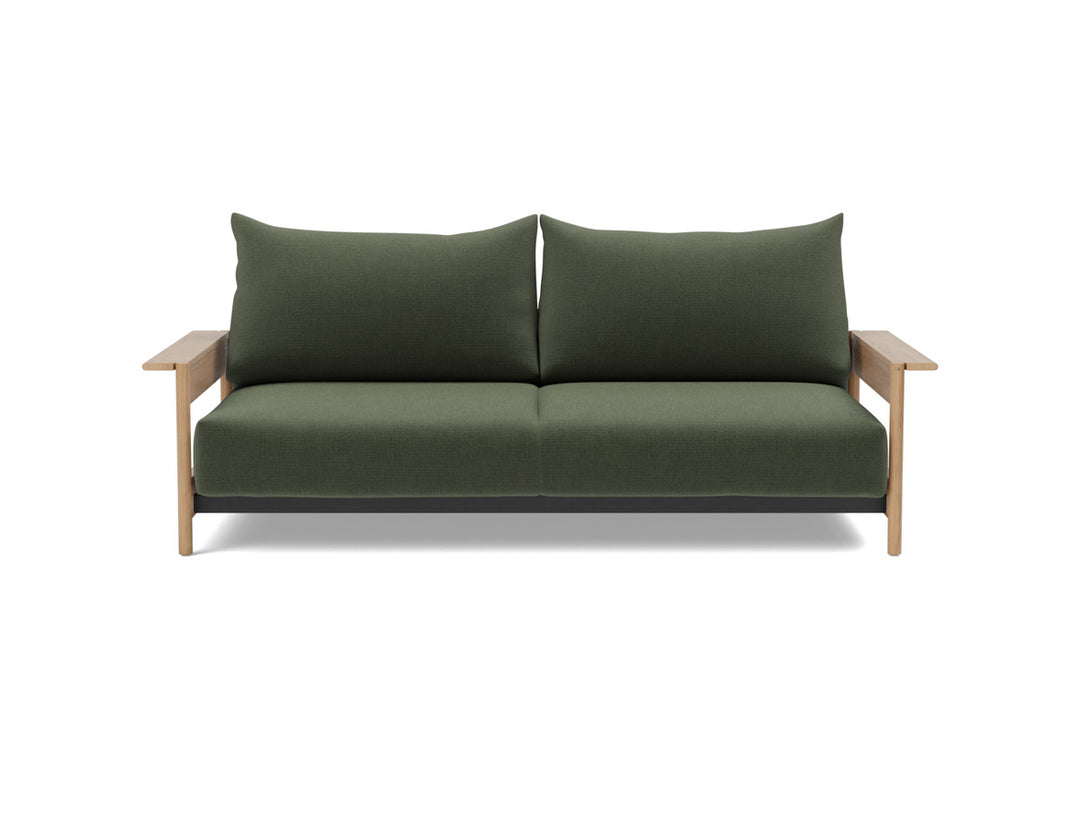 Canapea extensibila Malloy Wood 150x200cm, tesatura la alegere #material_413-esina-olive-green
