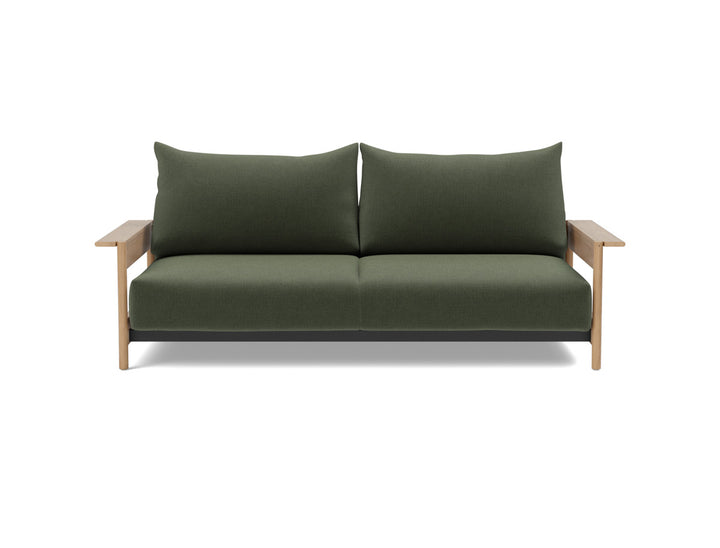 Canapea extensibila Malloy Wood 150x200cm, tesatura la alegere #material_413-esina-olive-green