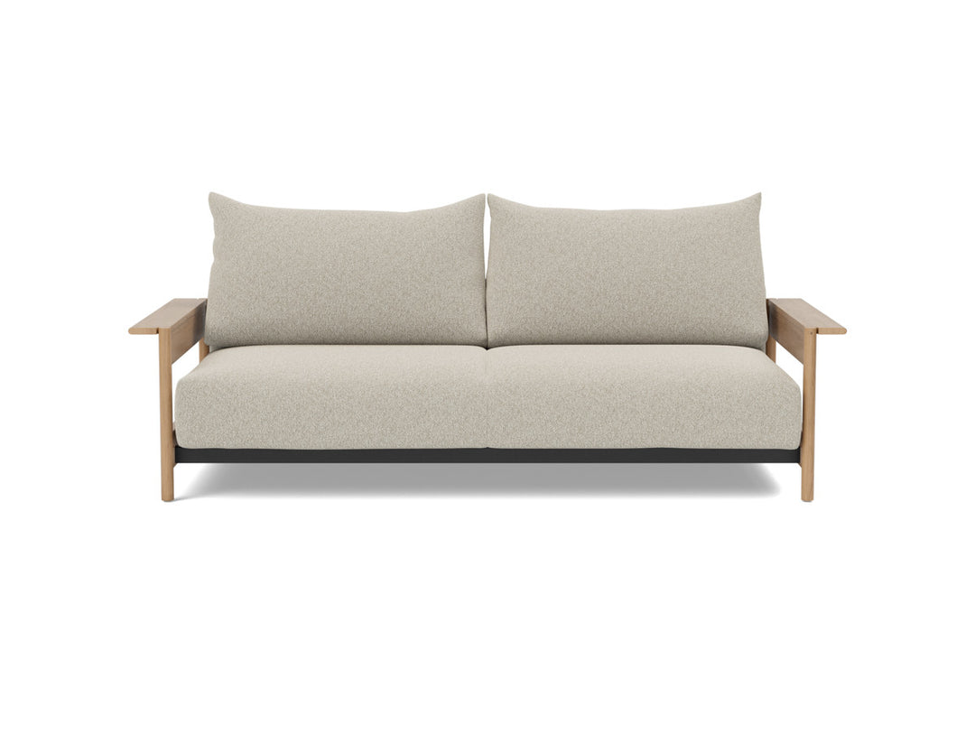 Canapea extensibila Malloy Wood 150x200cm, tesatura la alegere #material_539-boucl-beige