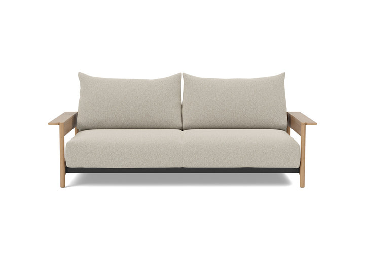 Canapea extensibila Malloy Wood 150x200cm, tesatura la alegere #material_539-boucl-beige