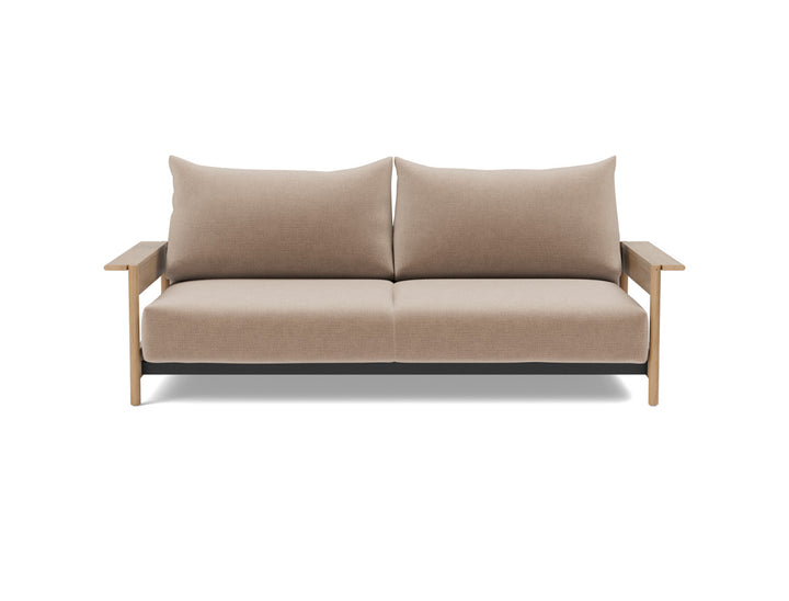Canapea extensibila Malloy Wood 150x200cm, tesatura la alegere #material_417-esina-mocha