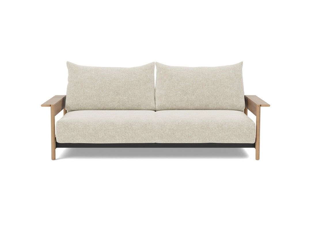 Canapea extensibila Malloy Wood 150x200cm, tesatura la alegere #material_357-taura-off-white