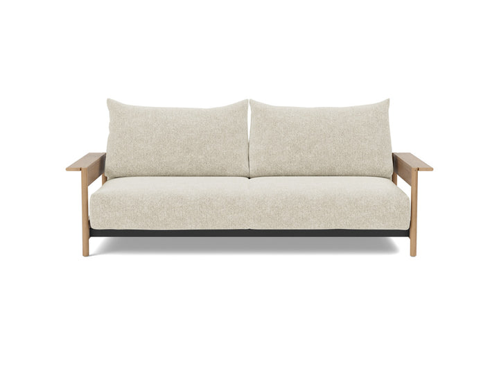 Canapea extensibila Malloy Wood 150x200cm, tesatura la alegere #material_357-taura-off-white