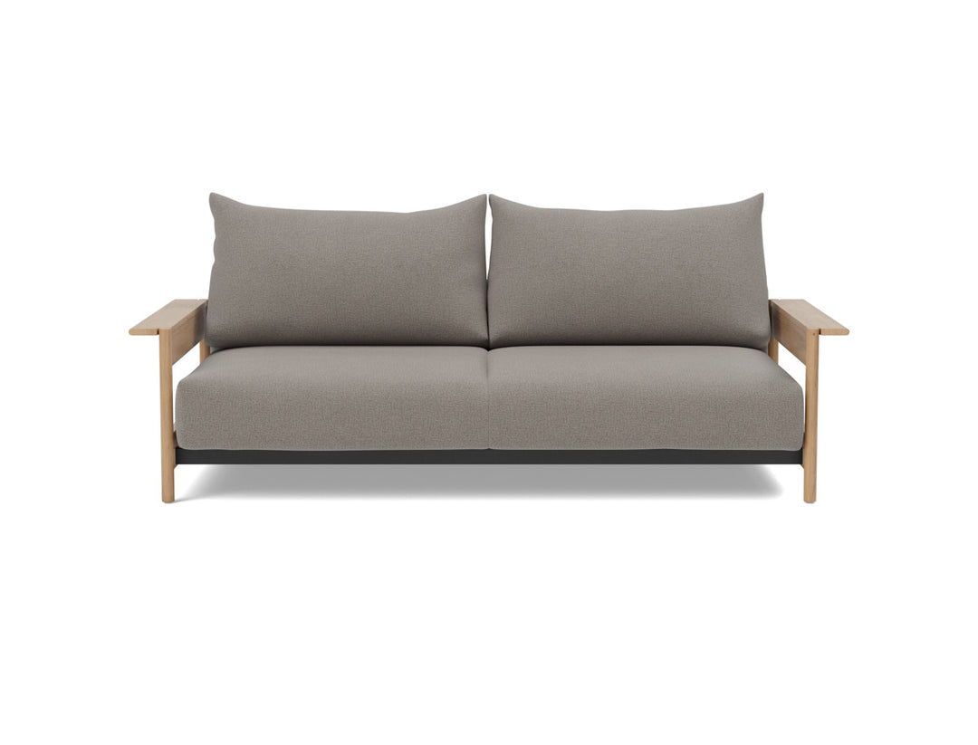 Canapea extensibila Malloy Wood 150x200cm, tesatura la alegere #material_521-mixed-dance-grey