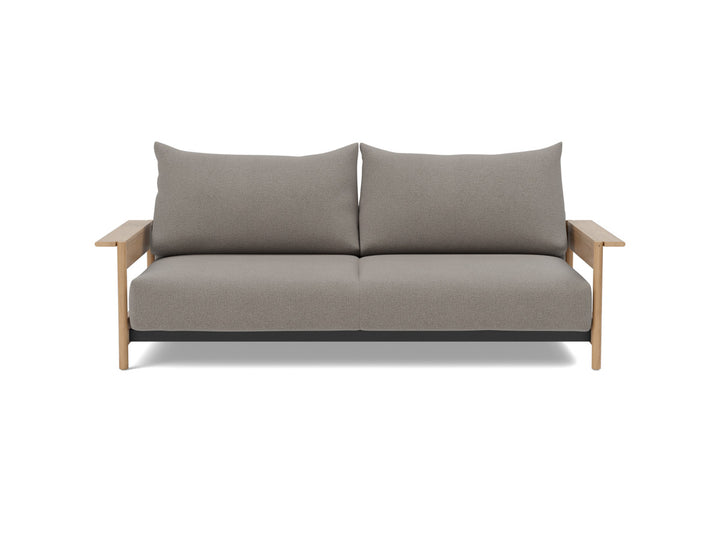 Canapea extensibila Malloy Wood 150x200cm, tesatura la alegere #material_521-mixed-dance-grey