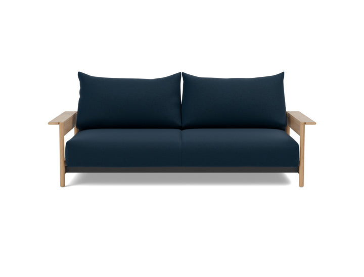 Canapea extensibila Malloy Wood 150x200cm, tesatura la alegere #material_528-mixed-dance-blue