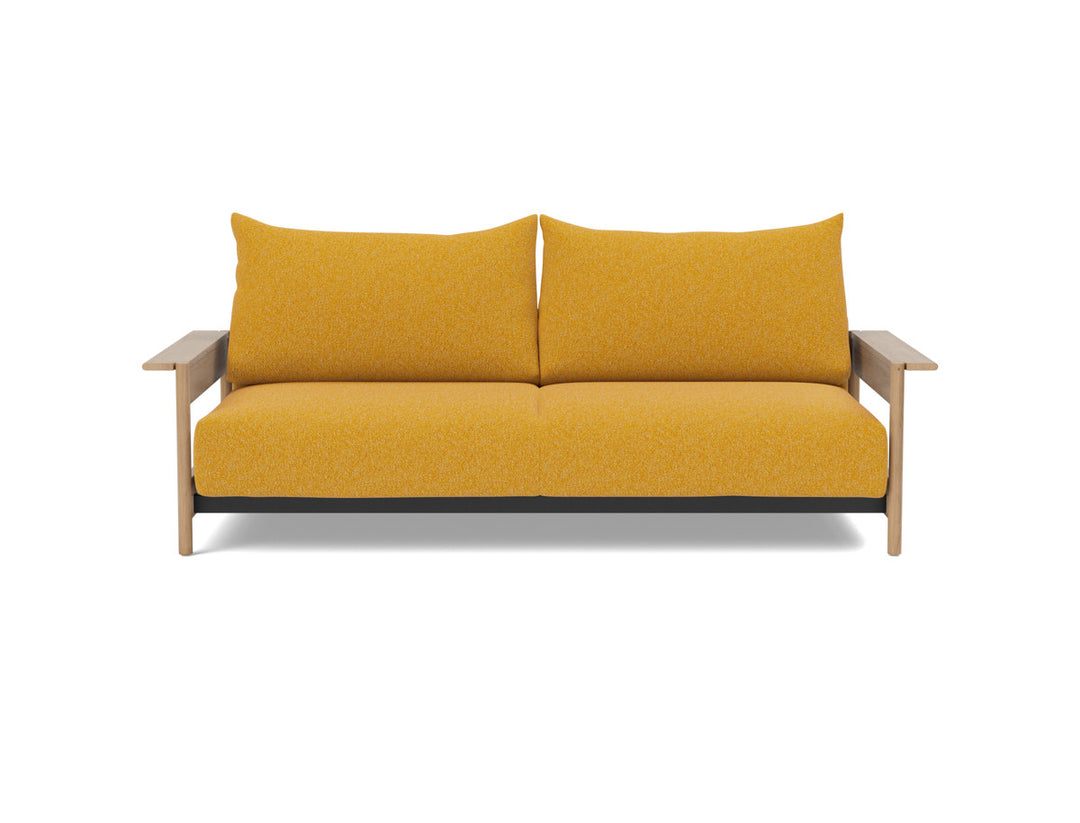Canapea extensibila Malloy Wood 150x200cm, tesatura la alegere #material_536-boucl-ochre