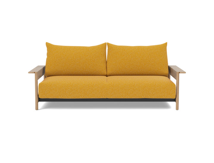 Canapea extensibila Malloy Wood 150x200cm, tesatura la alegere #material_536-boucl-ochre