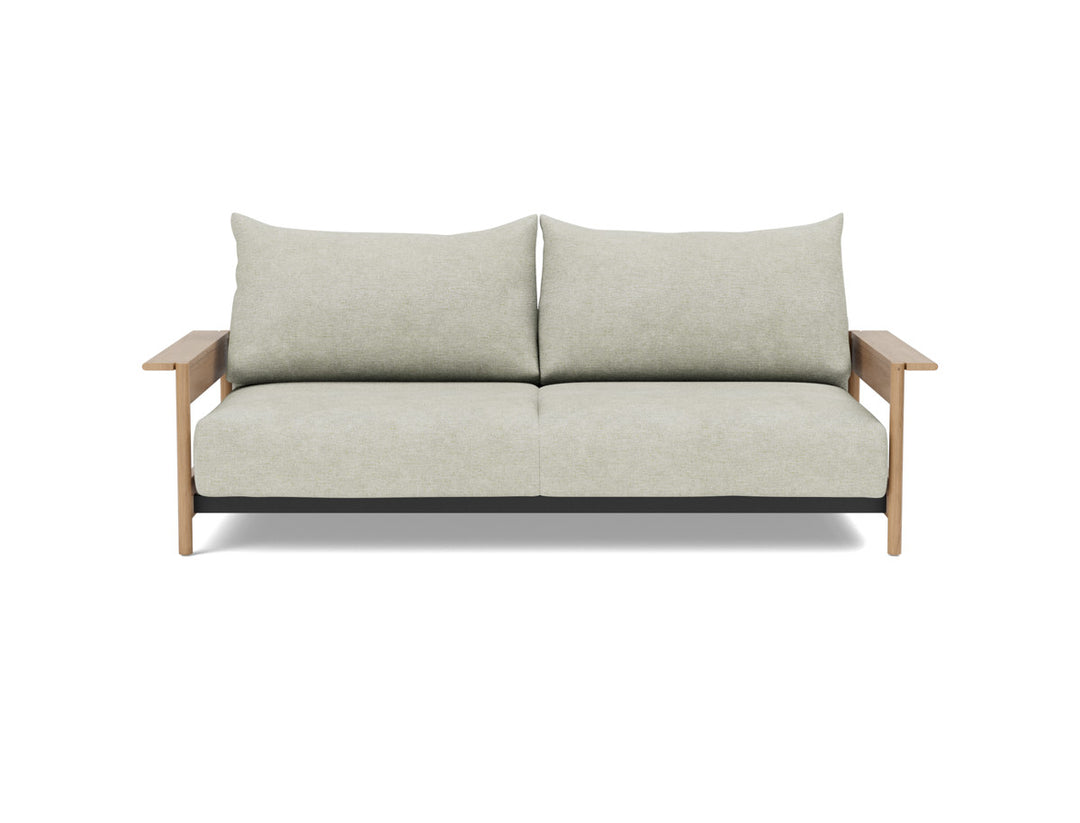 Canapea extensibila Malloy Wood 150x200cm, tesatura la alegere #material_280-avella-sand