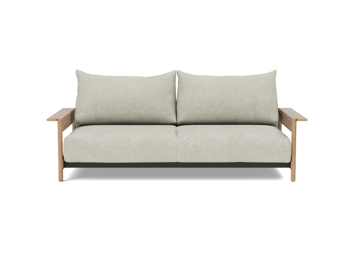 Canapea extensibila Malloy Wood 150x200cm, tesatura la alegere