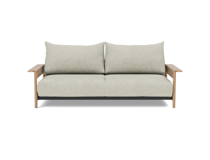 Canapea extensibila Malloy Wood 150x200cm, tesatura la alegere #material_280-avella-sand