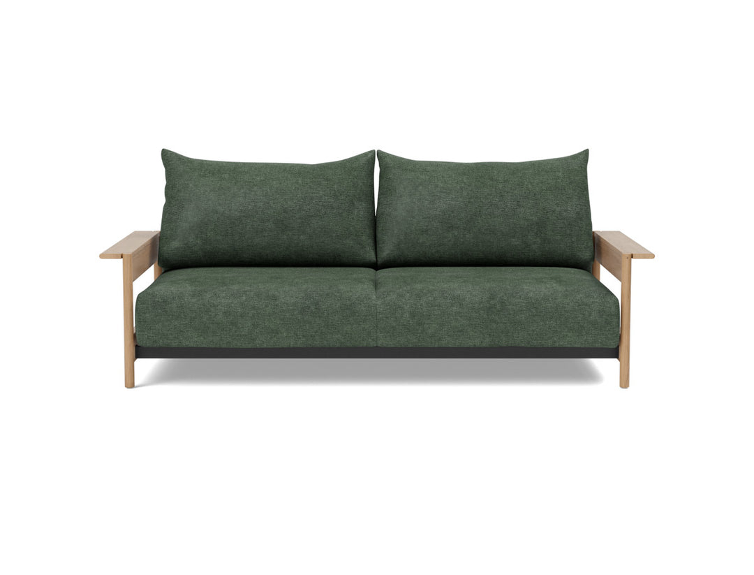Canapea extensibila Malloy Wood 150x200cm, tesatura la alegere #material_281-avella-pine-green