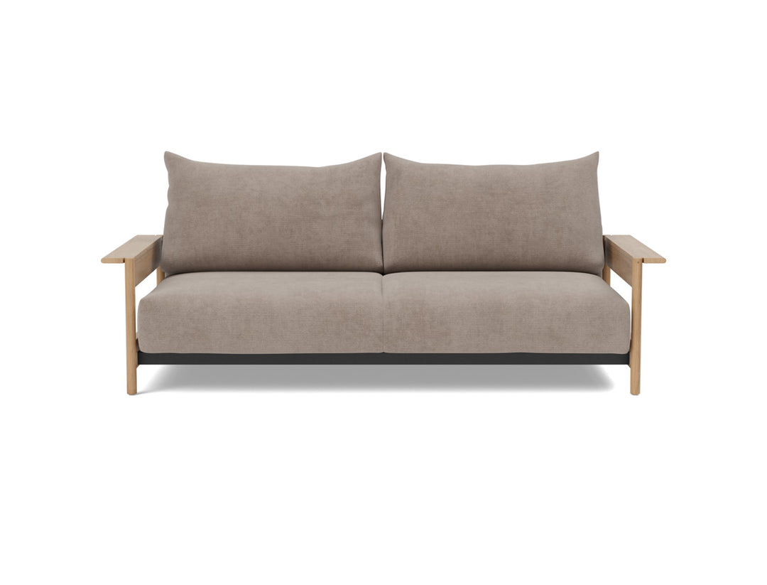 Canapea extensibila Malloy Wood 150x200cm, tesatura la alegere #material_318-cordufine-beige
