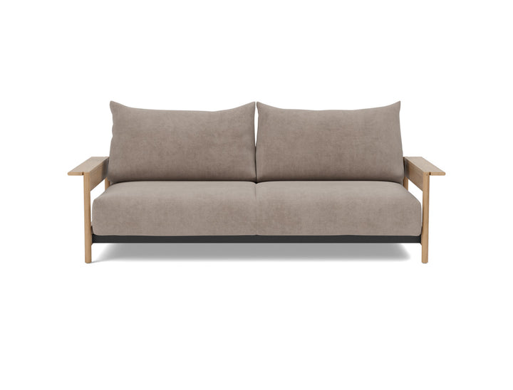 Canapea extensibila Malloy Wood 150x200cm, tesatura la alegere #material_318-cordufine-beige