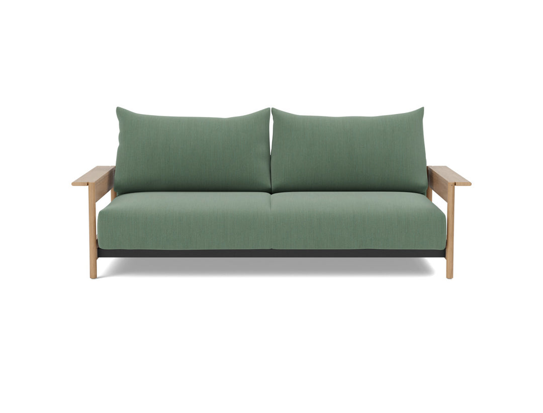 Canapea extensibila Malloy Wood 150x200cm, tesatura la alegere #material_518-elegance-green