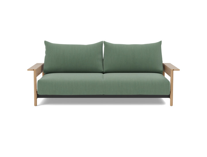Canapea extensibila Malloy Wood 150x200cm, tesatura la alegere #material_518-elegance-green