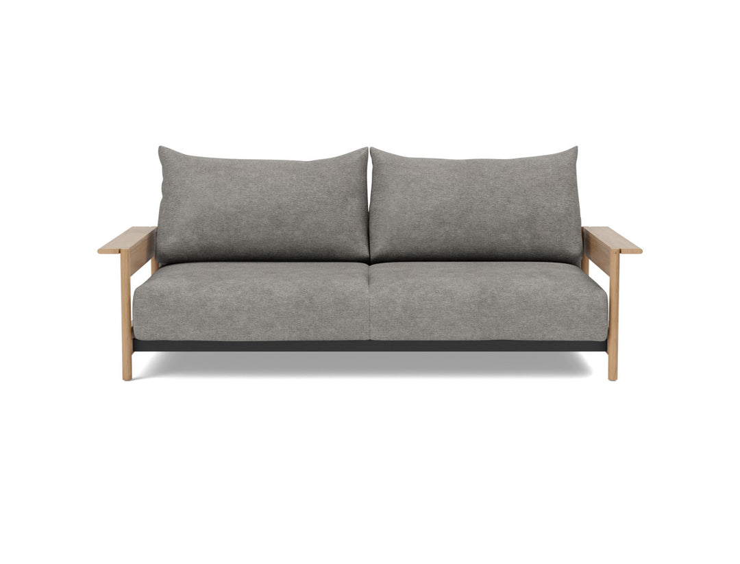 Canapea extensibila Malloy Wood 150x200cm, tesatura la alegere #material_282-avella-warm-grey