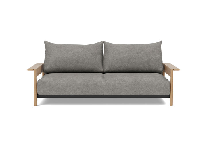 Canapea extensibila Malloy Wood 150x200cm, tesatura la alegere #material_282-avella-warm-grey