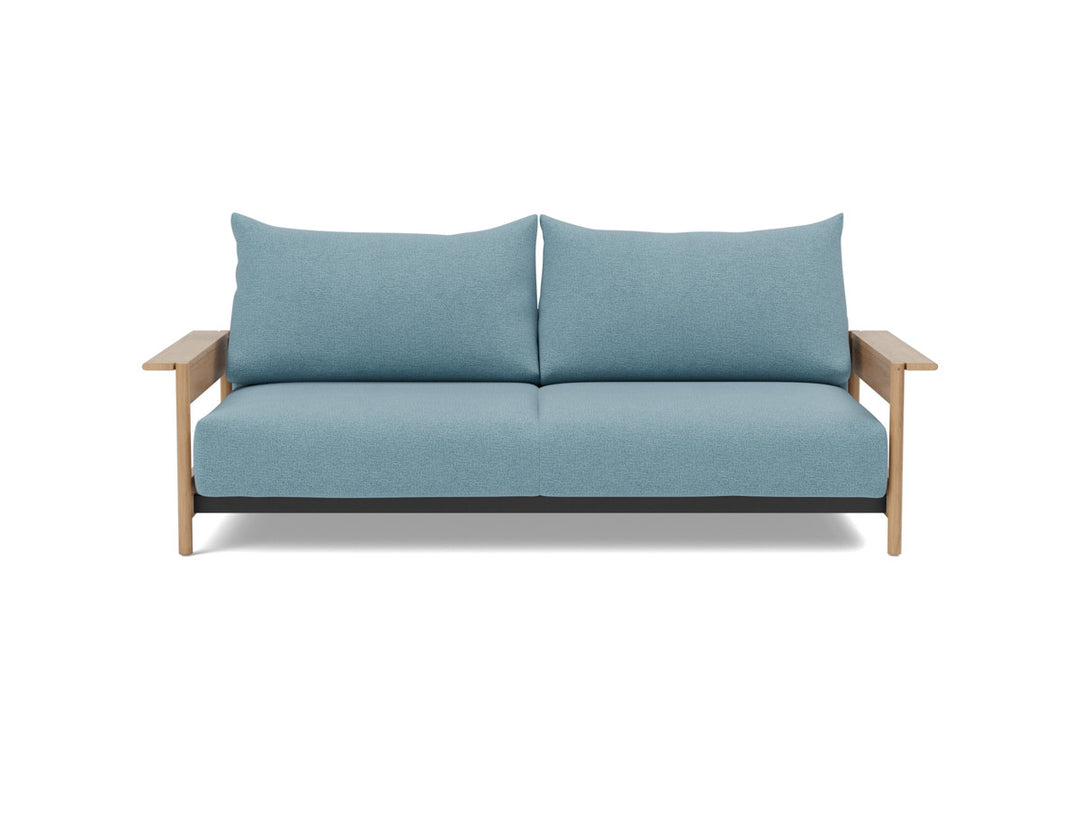 Canapea extensibila Malloy Wood 150x200cm, tesatura la alegere #material_525-mixed-dance-light-blue