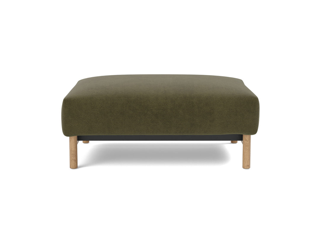 Taburet otoman Malloy Wood 75x100 cm, tesatura la alegere #material_316-cordufine-pine-green