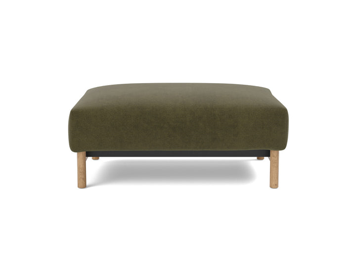 Taburet otoman Malloy Wood 75x100 cm, tesatura la alegere #material_316-cordufine-pine-green