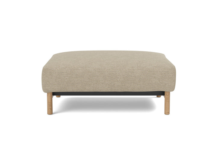 Taburet otoman Malloy Wood 75x100 cm, tesatura la alegere #material_356-taura-sand