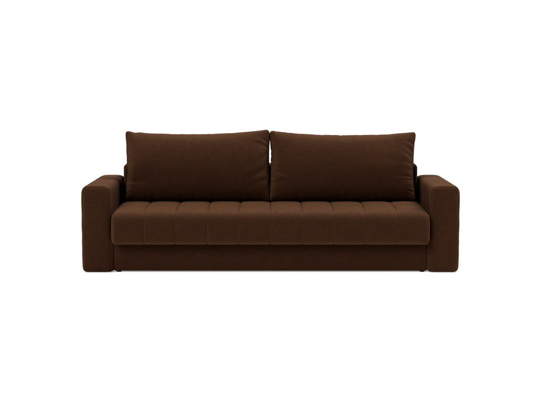 Canapea extensibila cu brate, Akello, 140x200 cm, tesatura la alegere #material_359-taura-cappuccino