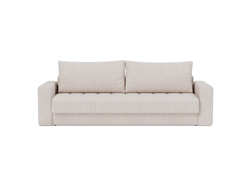 Canapea extensibila cu brate, Akello, 140x200 cm, tesatura la alegere #material_300-weda-sand