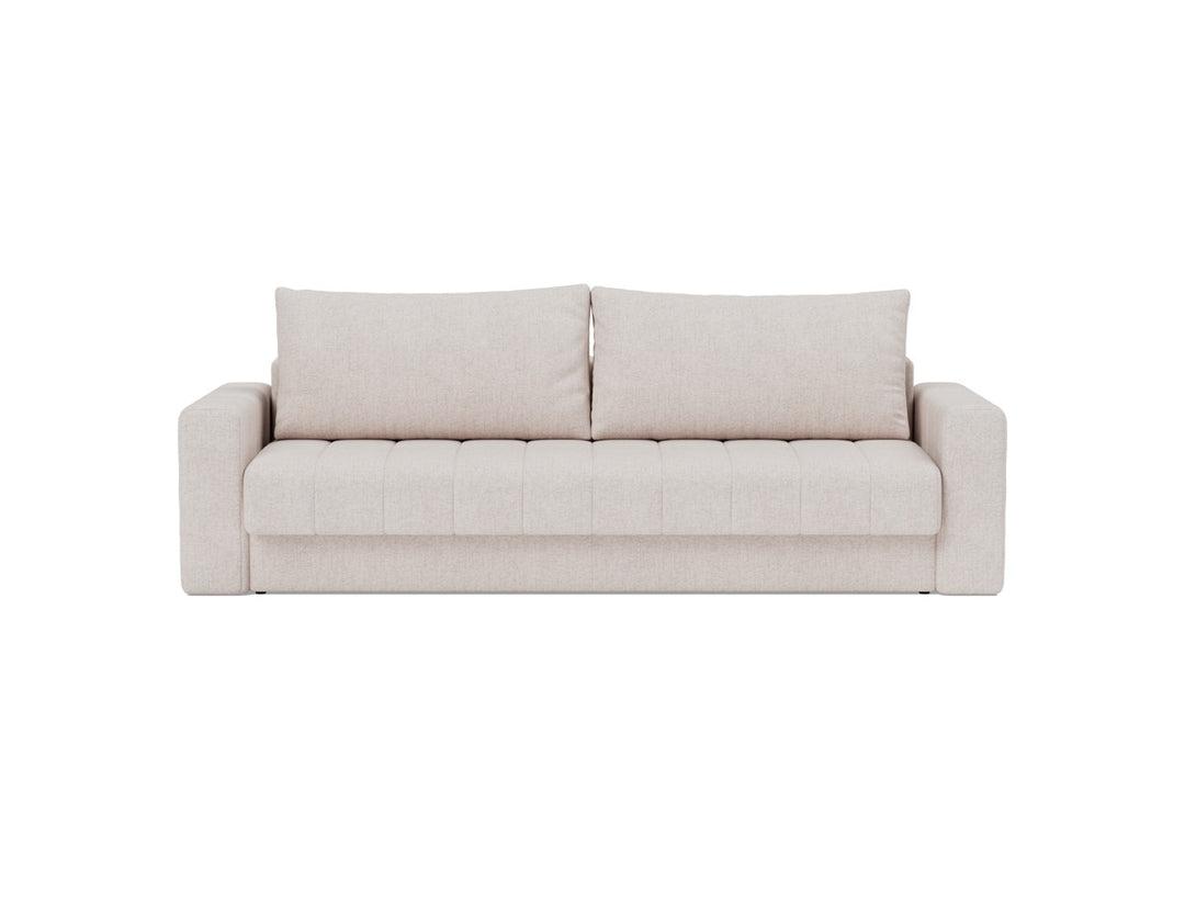Canapea extensibila cu brate, Akello, 140x200 cm, tesatura la alegere #material_300-weda-sand
