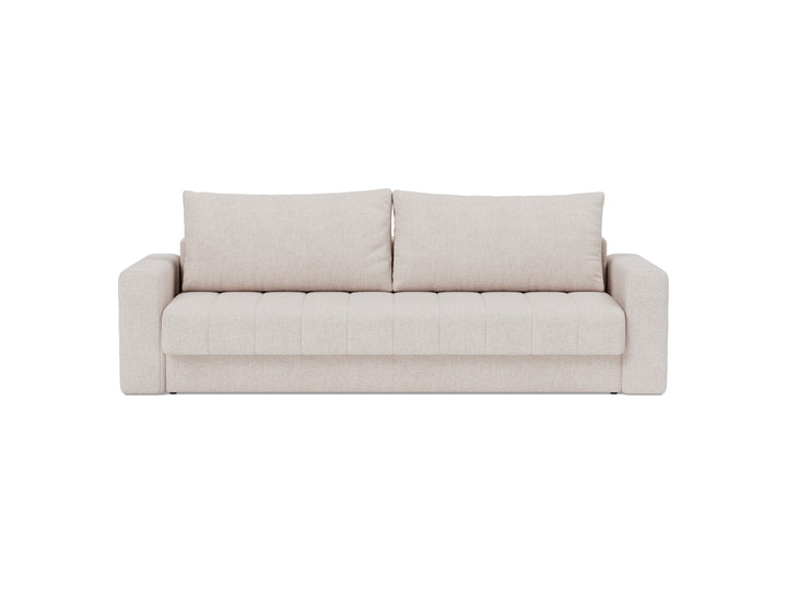 Canapea extensibila cu brate, Akello, 140x200 cm, tesatura la alegere #material_300-weda-sand