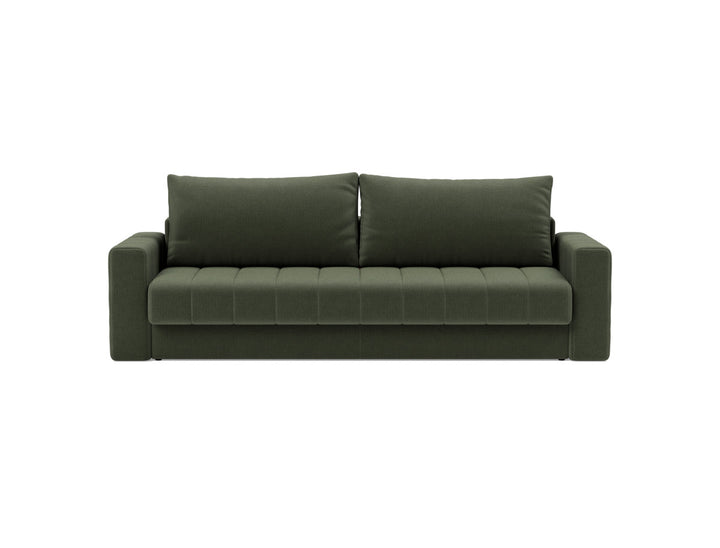 Canapea extensibila cu brate, Akello, 140x200 cm, tesatura la alegere #material_413-esina-olive-green