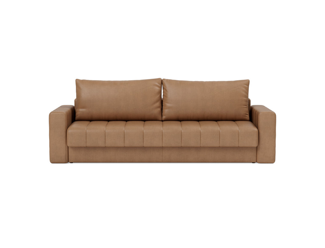 Canapea extensibila cu brate, Akello, 140x200 cm, tesatura la alegere #material_551-faunal-brown