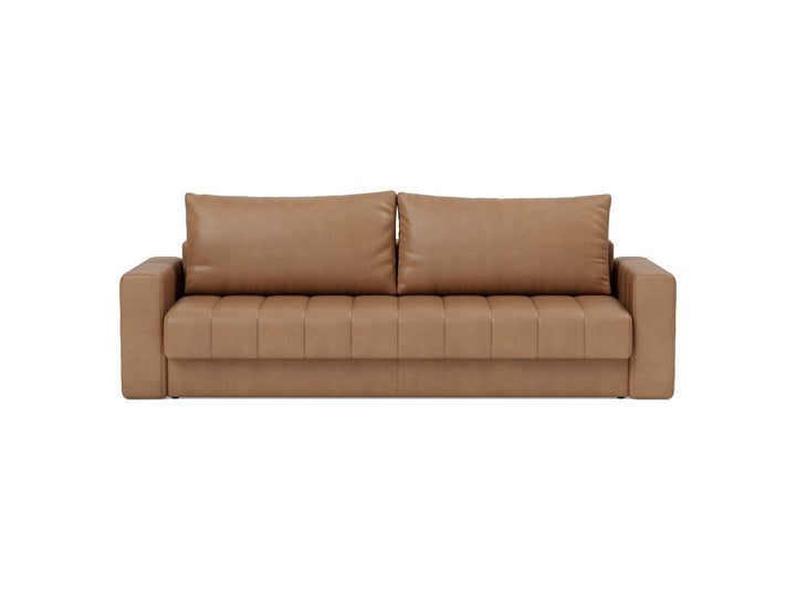 Canapea extensibila cu brate, Akello, 140x200 cm, tesatura la alegere #material_551-faunal-brown