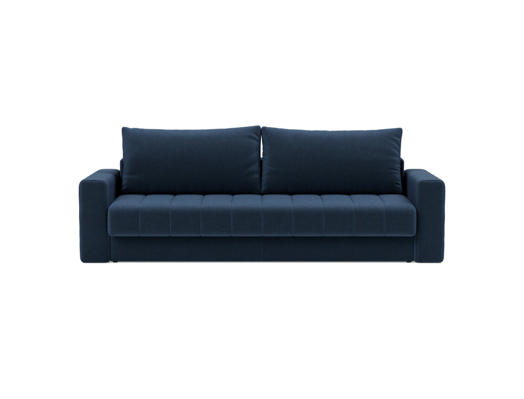Canapea extensibila cu brate, Akello, 140x200 cm, tesatura la alegere #material_414-esina-indigo-blue