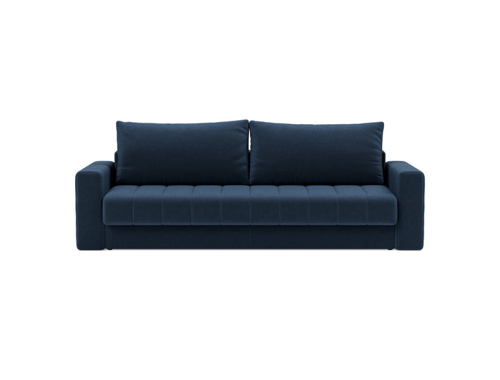 Canapea extensibila cu brate, Akello, 140x200 cm, tesatura la alegere #material_414-esina-indigo-blue