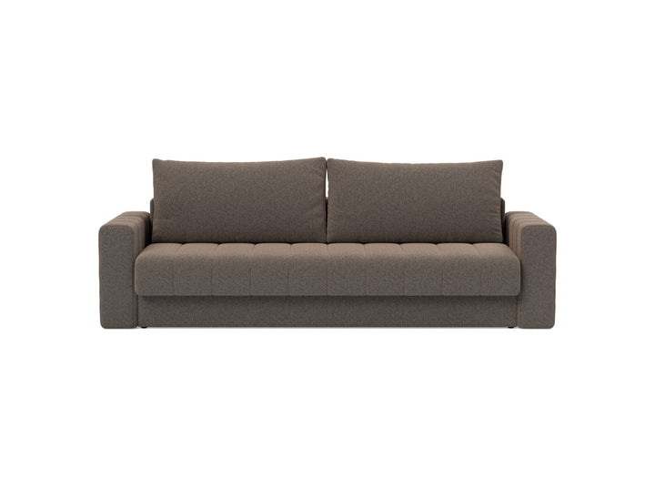 Canapea extensibila cu brate, Akello, 140x200 cm, tesatura la alegere #material_530-boucl-taupe