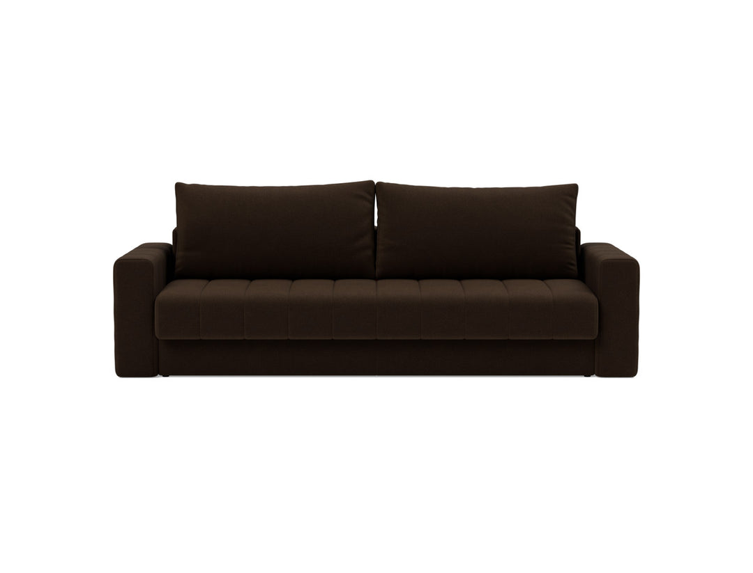 Canapea extensibila cu brate, Akello, 140x200 cm, tesatura la alegere #material_358-taura-chocco