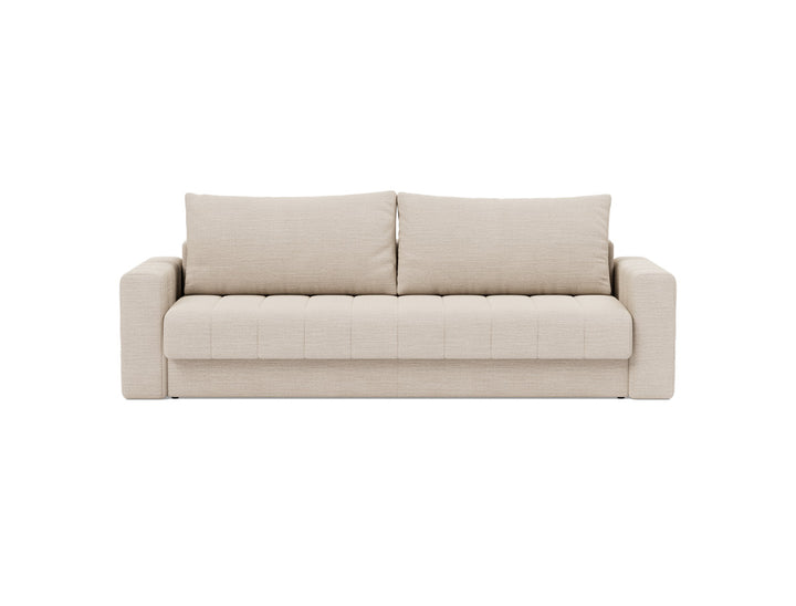 Canapea extensibila cu brate, Akello, 140x200 cm, tesatura la alegere #material_612-blida-sand-grey