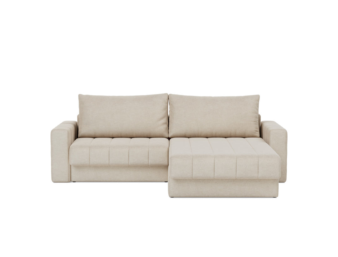 Canapea extensibila cu sezlong si brate, Akello, 187x200 cm, tesatura la alegere #material_586-phobos-latte