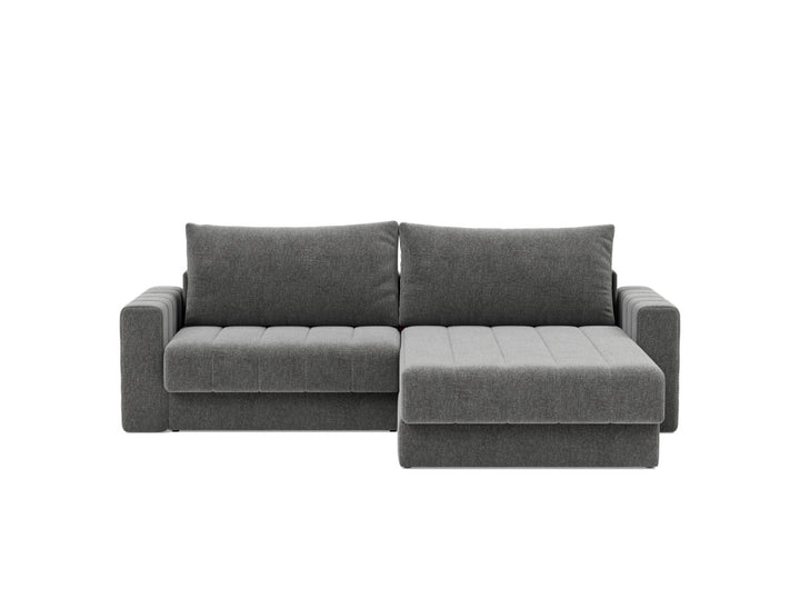 Canapea extensibila cu sezlong si brate, Akello, 187x200 cm, tesatura la alegere #material_563-twist-charcoal