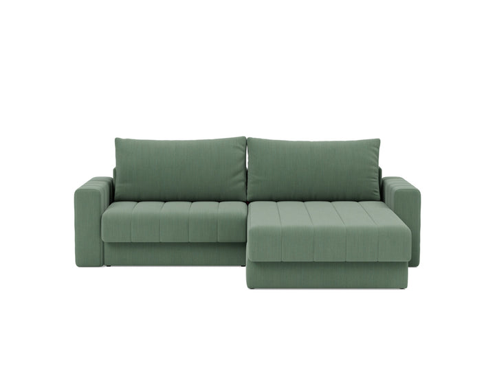 Canapea extensibila cu sezlong si brate, Akello, 187x200 cm, tesatura la alegere #material_518-elegance-green