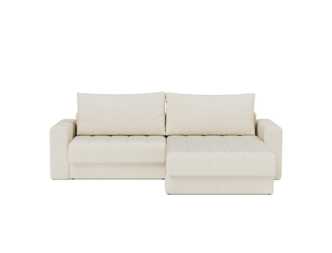 Canapea extensibila cu sezlong si brate, Akello, 187x200 cm, tesatura la alegere #material_531-boucl-off-white