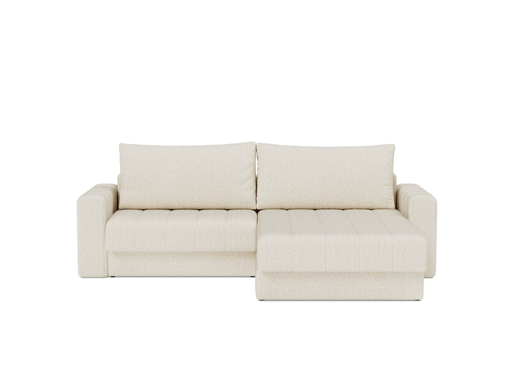 Canapea extensibila cu sezlong si brate, Akello, 187x200 cm, tesatura la alegere #material_531-boucl-off-white