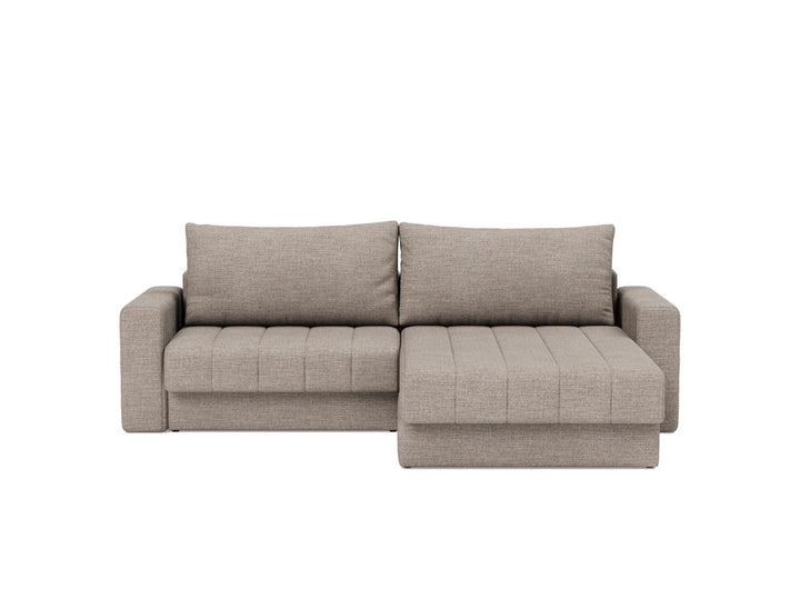Canapea extensibila cu sezlong si brate, Akello, 187x200 cm, tesatura la alegere #material_472-yuveno-warm-grey
