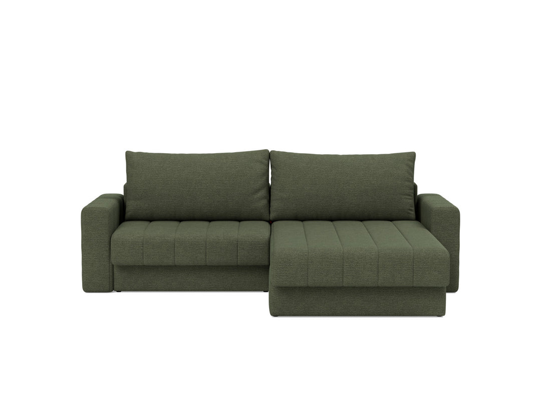 Canapea extensibila cu sezlong si brate, Akello, 187x200 cm, tesatura la alegere #material_353-taura-forest