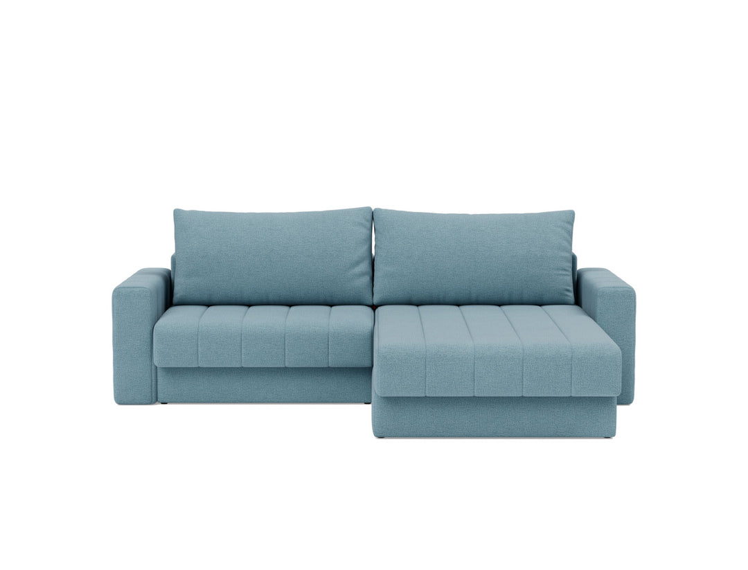 Canapea extensibila cu sezlong si brate, Akello, 187x200 cm, tesatura la alegere #material_525-mixed-dance-light-blue
