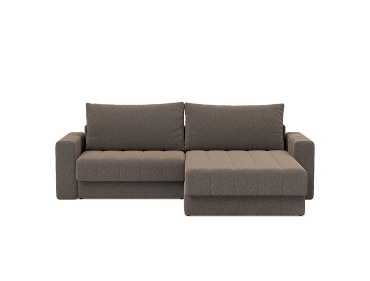 Canapea extensibila cu sezlong si brate, Akello, 187x200 cm, tesatura la alegere #material_530-boucl-taupe