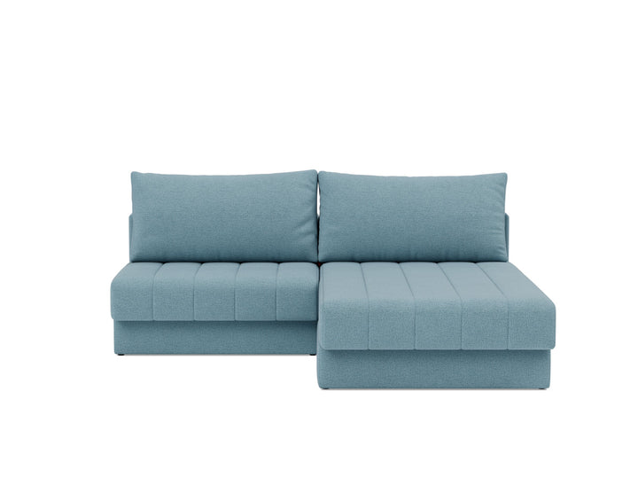 Canapea extensibila cu sezlong, Akello, 187x200 cm, tesatura la alegere #material_525-mixed-dance-light-blue