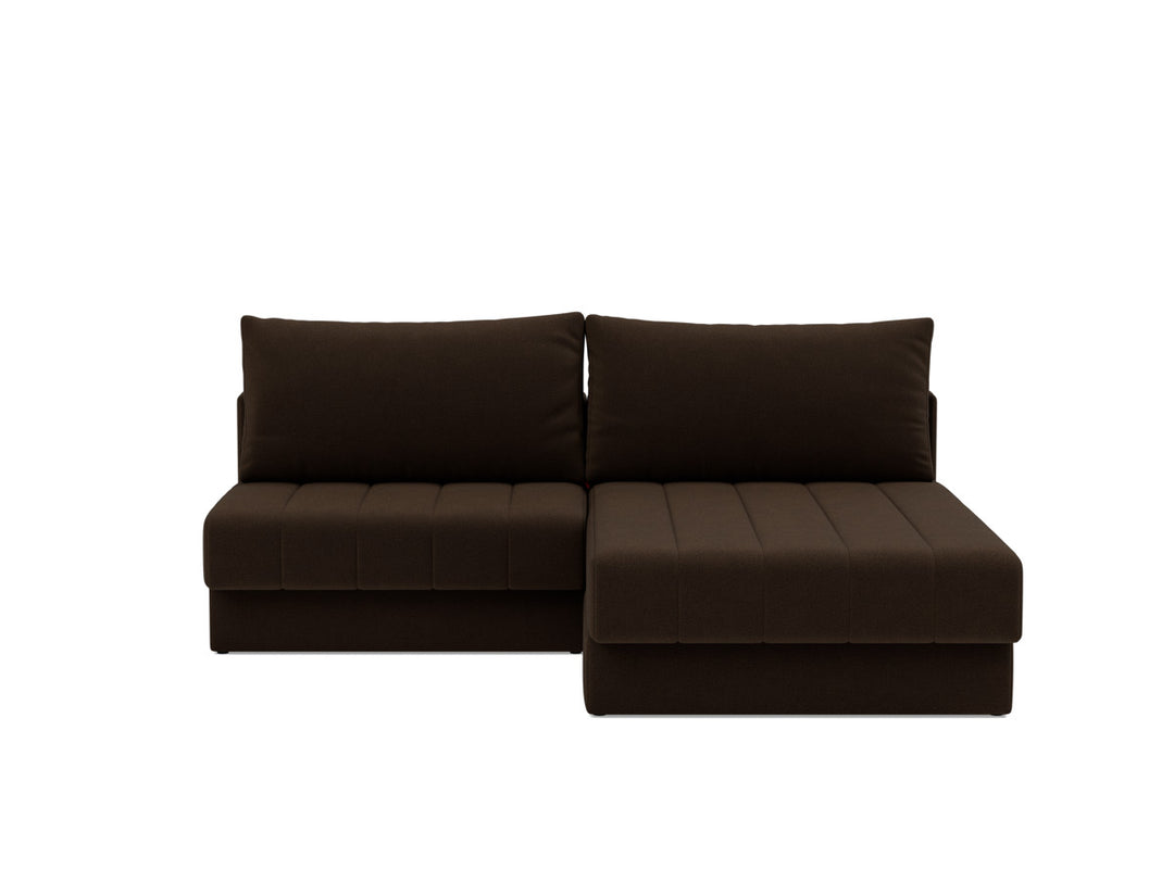 Canapea extensibila cu sezlong, Akello, 187x200 cm, tesatura la alegere #material_358-taura-chocco