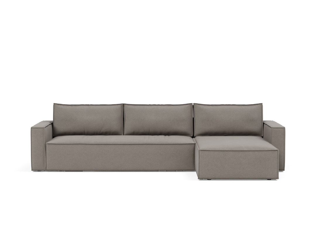 Canapea extensibila cu sezlong, Newilla, 145x300 cm, tesatura la alegere #material_521-mixed-dance-grey